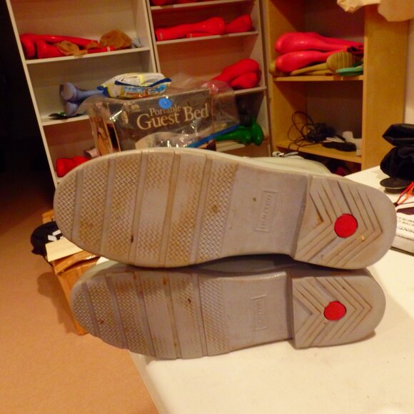 Gray Green Hunter REFINED rain boots wellies size 10 - Picture 3 of 4